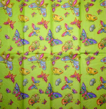 210 Butterflies - 4-ply (grün) - Caspari - Handkerchief
