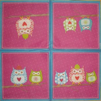 027 Owls - 3-ply (pink) - Artebene