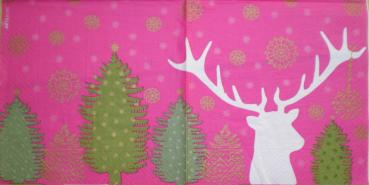 044 Deer - 3-ply (pink) - Artebene