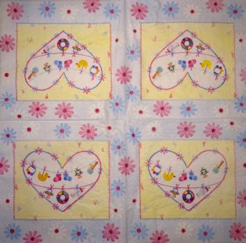 130 Baby - 3-lagig - (blau) - Amscan