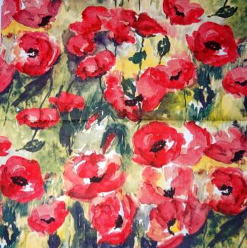 129 Anemonen, Mohn - 3-lagig