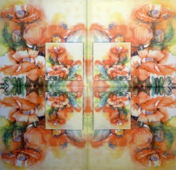 080 Anemones, Poppy - 3-ply