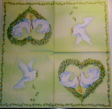 119 Heart / Hearts - 3-ply (grün) - Ihr