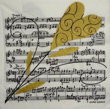 177 Heart / Hearts - 3-ply (gold) - ppd - Henrike Gomber
