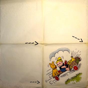 HUN-228 Hunde - 1-lagig (Starke Altersspuren / Loch / Fleck) - Dänemark - 36x36