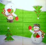263 Schneemann - 1-lagig - Wellenrand