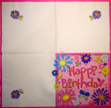 TX-172 Text - 2-lagig - Unique - Happy Birthday