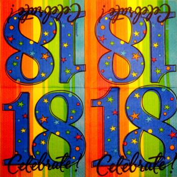 TX-191 Text - 3-lagig - Amscan - 18 Celebrate - CS