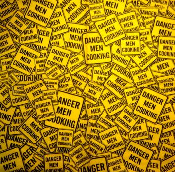 TX-303 Scripture - 3-ply - Ande Rooney 1998 - Danger Men Cooking - 40x40cm