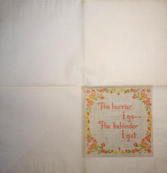 TX-414 Text - 1-lagig - The hurrier I go