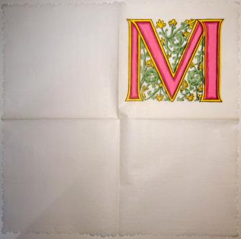 TX-474 Scripture - 1-ply / Wave Edge - M - 34x34cm