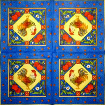 HAHU-003 Rooster,  Hen - 3-ply - Charles Keller - CS