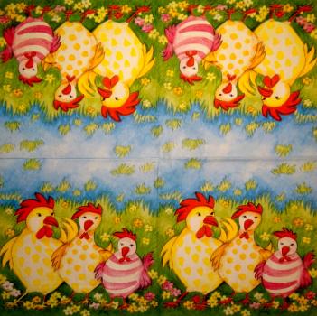 HAHU-043 Hahn, Huhn - 3-lagig - Colourful Life