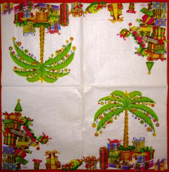 WB-091 Christmas Tree - 3-ply (pearl) - Caspari
