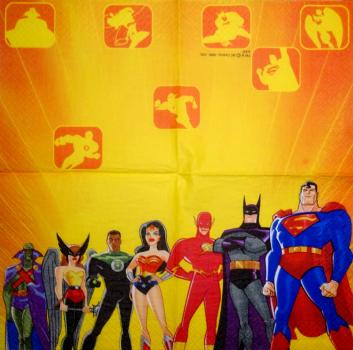 WR-042 Outer Space - 2-ply - Hallmark - DC Comics - Superman & Friends - CS