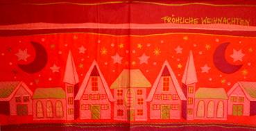 150 Winterlandschaft - 3-lagig (rot)