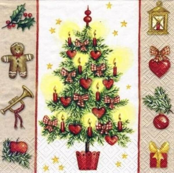 195 Christmas Flowers - 3-ply (red) - Ihr