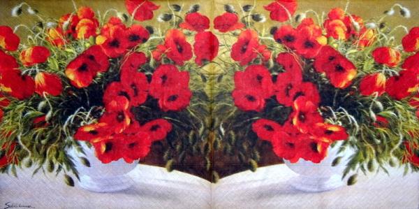 128 Anemonen, Mohn - 3-lagig - Künstler