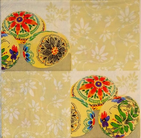 113 Eier, Ostereier - 3 lagig (gelb) - Ihr