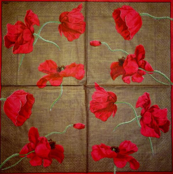 193 Anemones, Poppy - 3-ply - Eva Logell