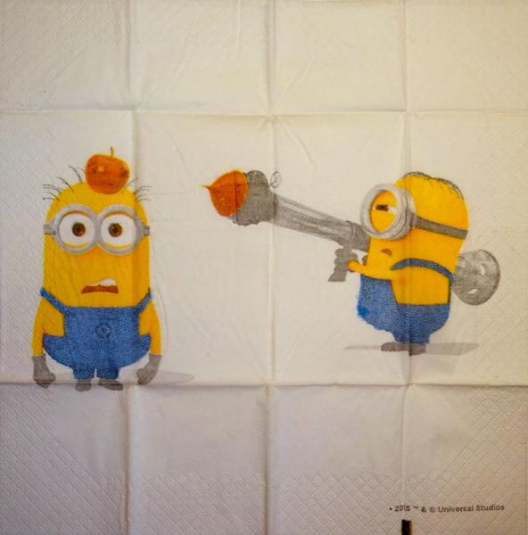 BF-267 Known Figures - 4-ply - Universal Studios 2015  - Minions - Handkerchief