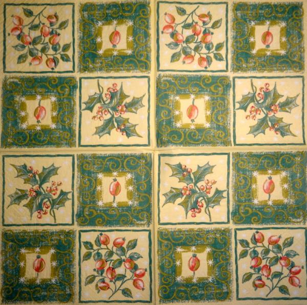 124 Weihnachten Blumen - 3-lagig - Ihr