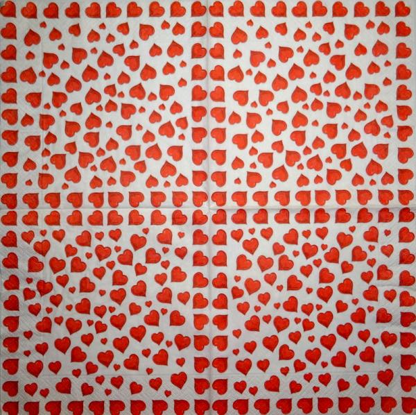 118 Heart / Hearts - 4-ply - Handkerchief