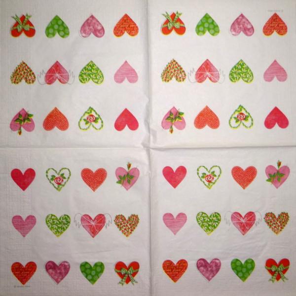 118 Heart / Hearts - 4-ply - Handkerchief