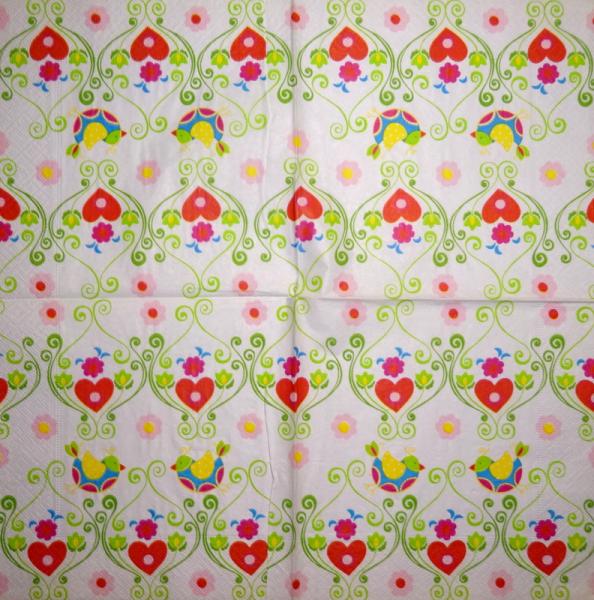 118 Heart / Hearts - 4-ply - Handkerchief