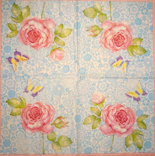 12f-479 Roses - 3-ply  - Plaid