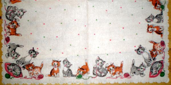999.039 Katzen - 1-lagig - Wellenrand