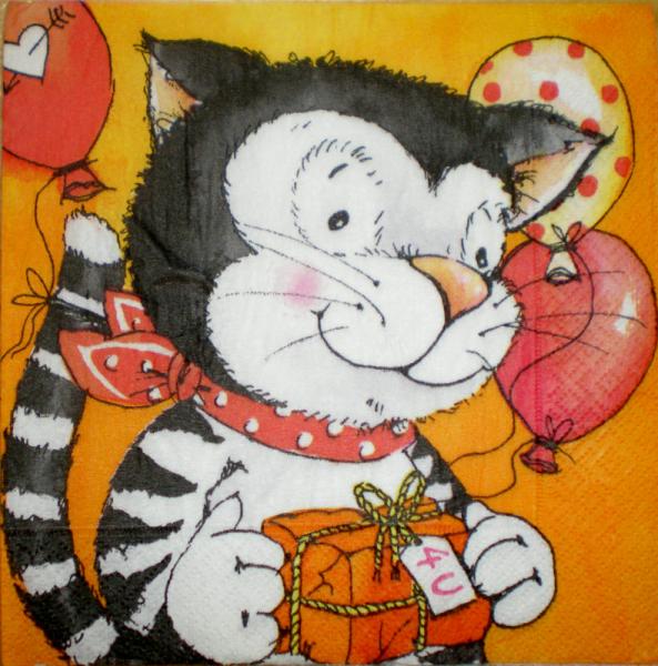 013 Katzen - 3-lagig - Susy Card