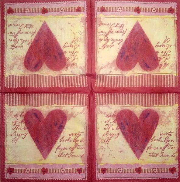 168 Heart / Hearts - 4-ply - Braunis - Handkerchief
