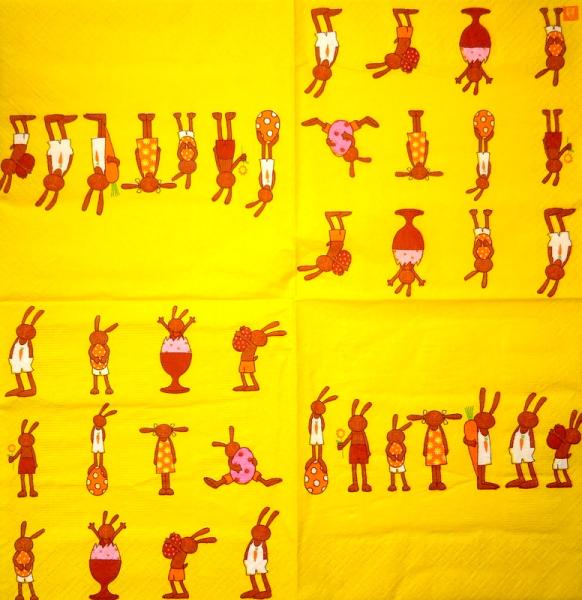 184 Rabbits:  unnatürlich - 3-ply - 35x35 cm