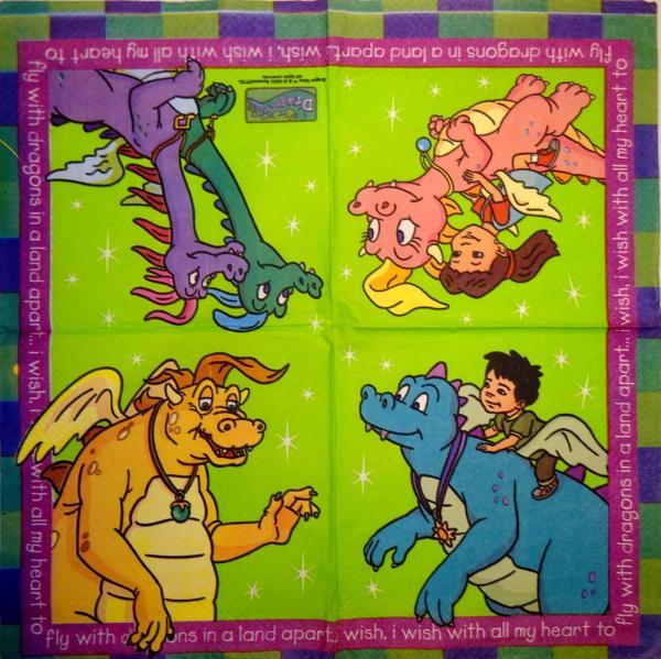 048 Dinosaurier - 3-lagig - Dragon Tales 2001