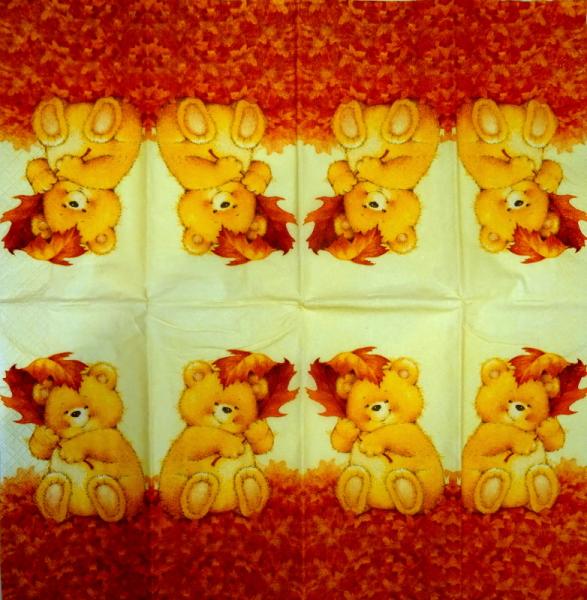 209 Teddy - 4-lagig - Paper Design - Taschentuch