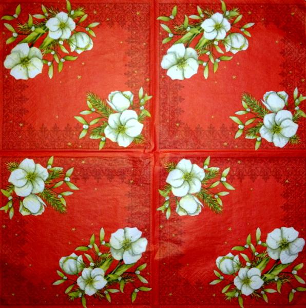 111 Weihnachten Blumen - 3-lagig - Stewo