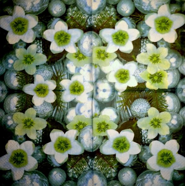 111 Weihnachten Blumen - 3-lagig - Stewo
