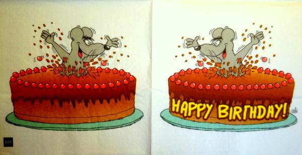 044 Mäuse - 3-ply - ppd - Stein