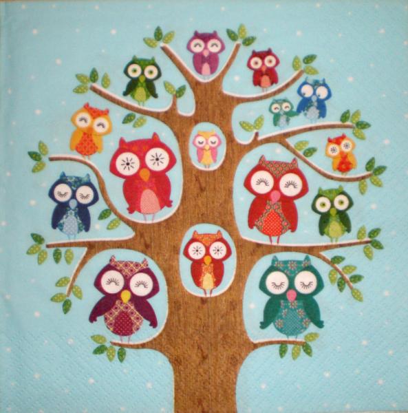 033 Owls - 3-ply (blue) - Ti-Flair - CS