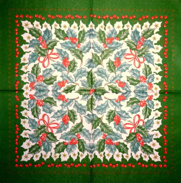 211 Weihnachten Blumen - 3-lagig - CS