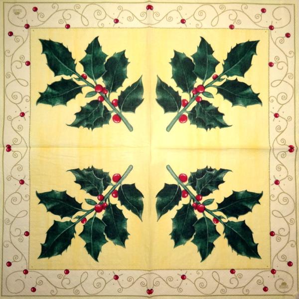 211 Weihnachten Blumen - 3-lagig - CS