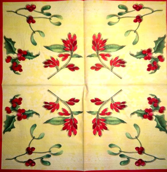 124 Weihnachten Blumen - 3-lagig - Ihr