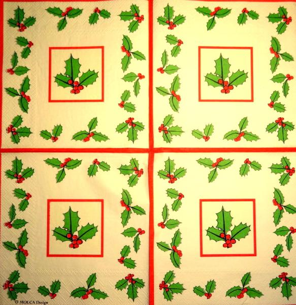 124 Weihnachten Blumen - 3-lagig - Ihr