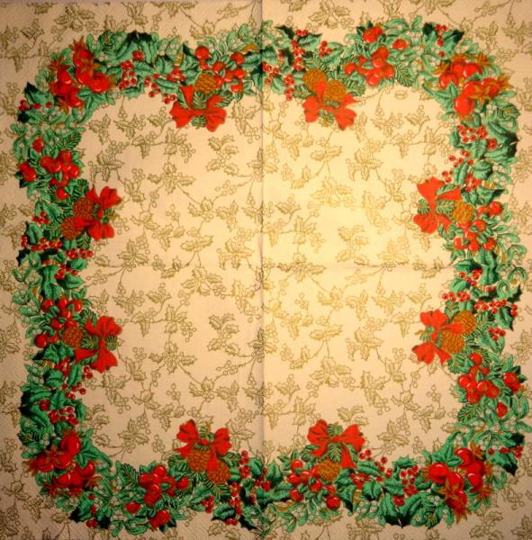 124 Weihnachten Blumen - 3-lagig - Ihr