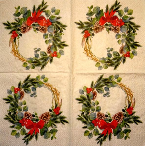 198 Weihnachten Blumen - 3-lagig