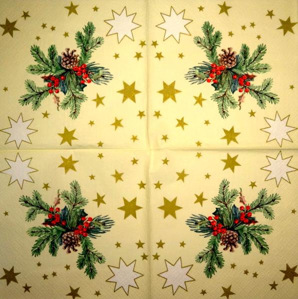 156 Christmas Flowers - 3-ply - Ambiente