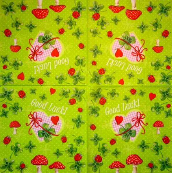 054 Glück - 1-lagig (Knicke/Flecken) - Wellenrand