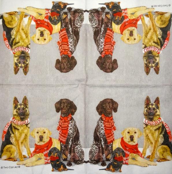 HUN-778 Dogs - 3-ply - ppd - Two Can Art - CS