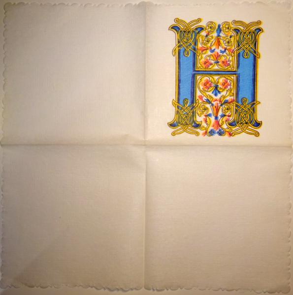 TX-474 Scripture - 1-ply / Wave Edge - H - 34x34cm